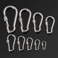 （AT）1Pc M4 M12แหวนล็อค Carabiner SafetyTravelCamping อุปกรณ์304Quick Link กลางแจ้งปีนเขาเกียร์