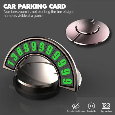 Creative Double Number Temporary Car Parking Sign Luminous Mobile Phone Number Card Hidden Parking Device