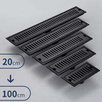 【hot】！ 20-100cm Side Outlet Shower Drain Floor Drainage Linear Waste Cover Roof Accessory