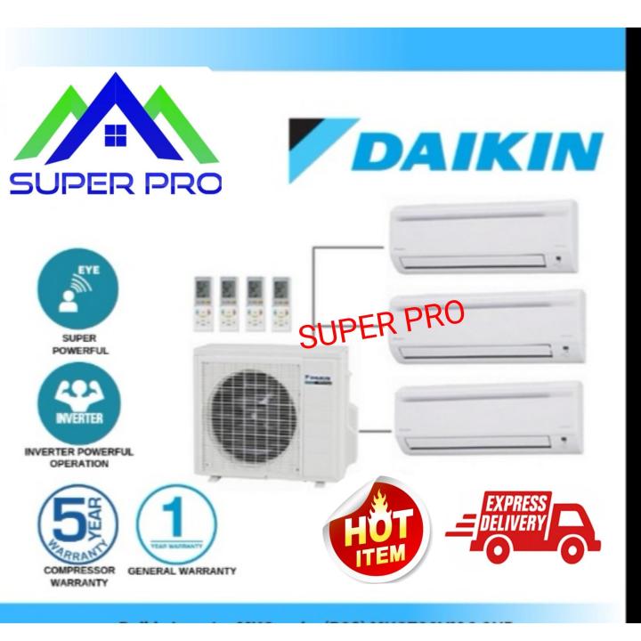 Daikin Multi-split Air Cond Inverter Mkc-70svm (r32) 3.0hp + 2 Unit 1.5 