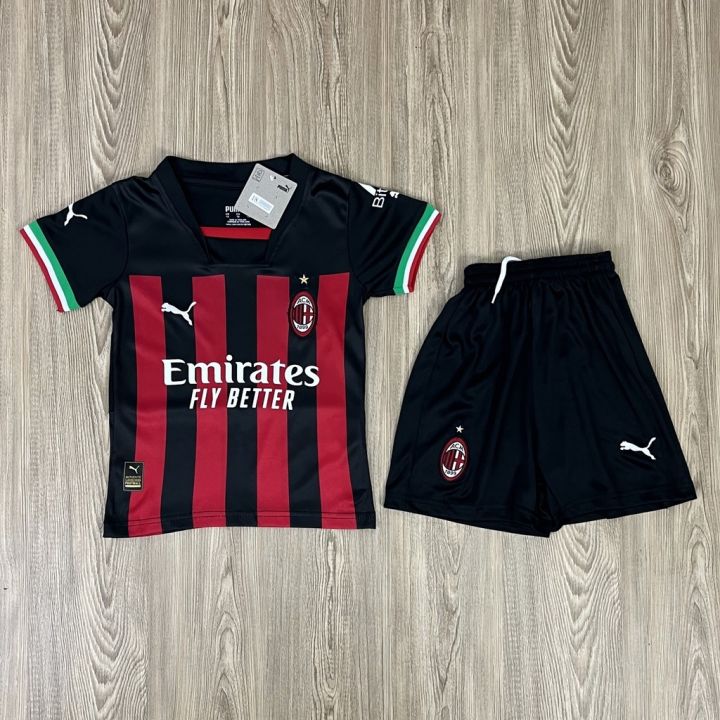 ชุดฟุตบอลเด็ก-ชุดกีฬาเด็ก-เสื้อทีมac-milan-ซื้อครั้งเดียวได้ทั้งชุด-เสื้อ-กางเกง-ตัวเดียวในราคาส่ง-สินค้าเกรด-a