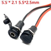 ✁✐ 1pcs DC power Female With Cable Wired 5.5 x 2.1 5.5x2.5mm DC Socket High Current All Male Female Power Plug Connector