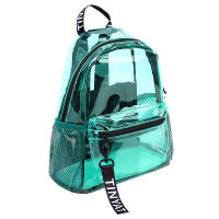Korean Version of The Transparent Backpack Female Fashion Water-repellent Pvc Jelly Backpack Summer Beach Bag Student Schoolbag