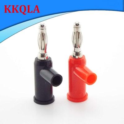 QKKQLA 4mm Banana Plug Side Screw Connection cable Connector Stackable Nickel Plated Speaker Multimeter Accessories