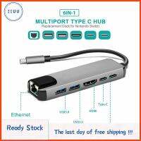 IIUU 6 In 1ความเร็วสูงชาร์จ PD,พอร์ตอะแดปเตอร์ขยาย USB-C 4K HDMI ยูเอสบีอีเธอร์เน็ต RJ45 USB ฮับชนิด C 3.1