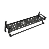 Space Aluminum Bathroom Shelf Black Bathroom Shelves Rack with Hooks Wall Mounted Corner Multifunction Shelf