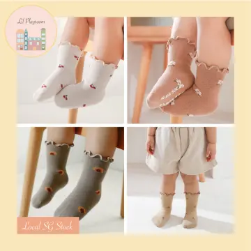 Thorn Tree Baby Infant Girl Non-Slip Socks Casual Lace Princess Socks Long  Booties 0-10Y