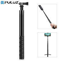 PULUZ 110ซม. โลหะ Selfie Stick Monopod พร้อมฐานอะแดปเตอร์ที่มองไม่เห็นและสกรูสำหรับ Insta360. One Rs/ X2 / X3