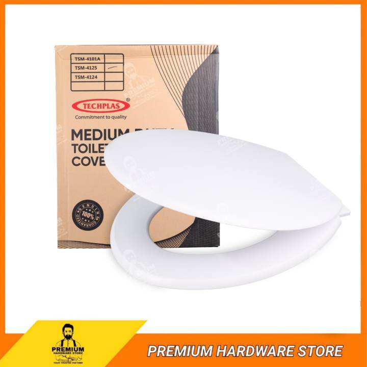 TECHPLAS Medium Duty Toilet Sear & Cover 4125 (White) Toilet Bowl Seat ...