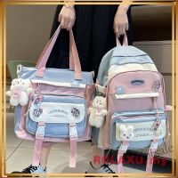 【hot sale】✱▼ C16 【New arrivals】school bag set 2 in 1 girl teenager bagpack women korean style cute backpack women large capacity beg sekolah perempuan menengah kalis air Cute Girl Contrast Color Wa