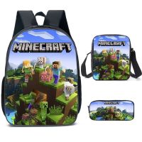 [พร้อมส่ง]Minecraft กระเป๋าเป้สะพายหลัง ลาย My World สําหรับนักเรียนประถม