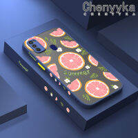 Chenyyka เคสโทรศัพท์ปลอกสำหรับ Samsung Galaxy M30s M21ลายการ์ตูนส้มบางกันกระแทกผิวด้านแข็งขอบสี่เหลี่ยมเคสป้องกันเลนส์กล้องคลุมทั้งหมด