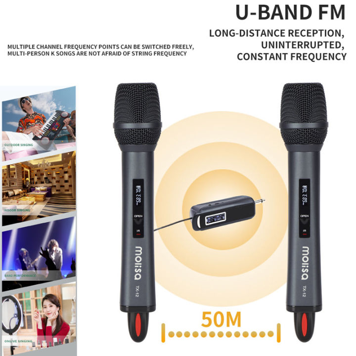 professional-uhf-wireless-microphone-tx-12-ไมค์คู่แบบมือถือ-ไมโครโฟนแสดงบนเวทีอย่างมืออาชีพ-ไมโครโฟนมืออาชีพ