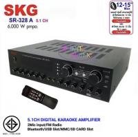 A-ONE MUSIC เครื่องแอมป์ขยาย 5.1Ch 6000W รุ่น SKG SR-328A BT (สีดำ)