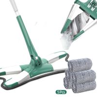 【TIMIN Home Tools】 Superfine Mop Wood Foor เปียกและแห้ง Dual Use Large Floor Artifact Mops ทำความสะอาดหมุนได้360องศา