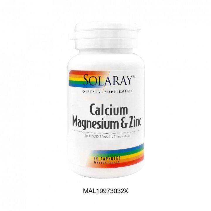 SOLARAY CALCIUM MAGNESIUM ZINC 50 CAPS Lazada