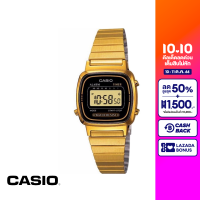 CASIO นาฬิกาข้อมือ CASIO รุ่น LA670WGA-1DF วัสดุสเตนเลสสตีล สีทอง