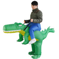 ผู้ใหญ่ตลก Inflatable Crocodile เครื่องแต่งกายเดินสัตว์บรรยากาศ Props อะนิเมะคอสเพลย์จระเข้พองเสื้อผ้าเด็ก Gift