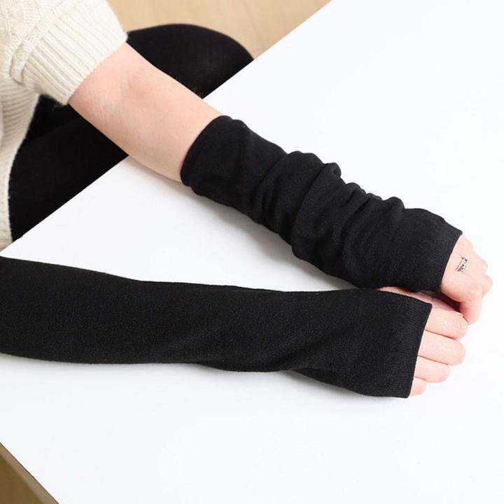 unisex-long-fingerless-gloves-gloves-arm-sleeve-striped-sleeves-gloves-warmer-cotton-knit-womens-wrist-arm-fingerless-sleeves-g1f4