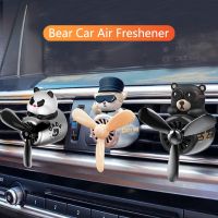 72 KM Teddy Bear Car Air Freshener Bear Pilot Auto Interior Accessories Air Outlet Propeller Fragrance Bulldog Perfume Diffuser