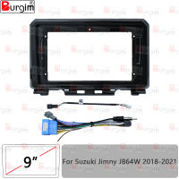 รถวิทยุ Fascias สำหรับ Suzuki Jimny JB64W 2018-2021 9นิ้วสเตอริโอแผงสายไฟสายไฟสายไฟอะแดปเตอร์ Connector