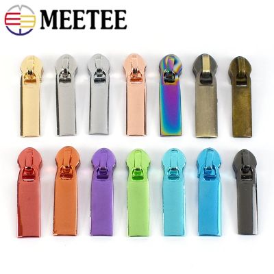 ✻ Meetee 5/10/20Pcs 5 Decorative Zipper Puller Slider for Nylon Zippers Clothes Backpack Rainbow Zip Heads DIY Sewing Accessories