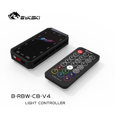 Bykski Lighting Controller สำหรับ12 Vrgb/ 5VRBW เมนบอร์ดมาตรฐาน /Sync 8 + 4อินเทอร์เฟซระบบควบคุม B-RGB-C8-V3 B-RBW-C8-V4