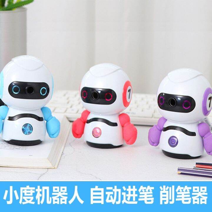 1-pcs-plastic-cartoon-robot-hand-cranked-pencil-sharpener-professional-for-children-painting-artist-stationery-school-supplies