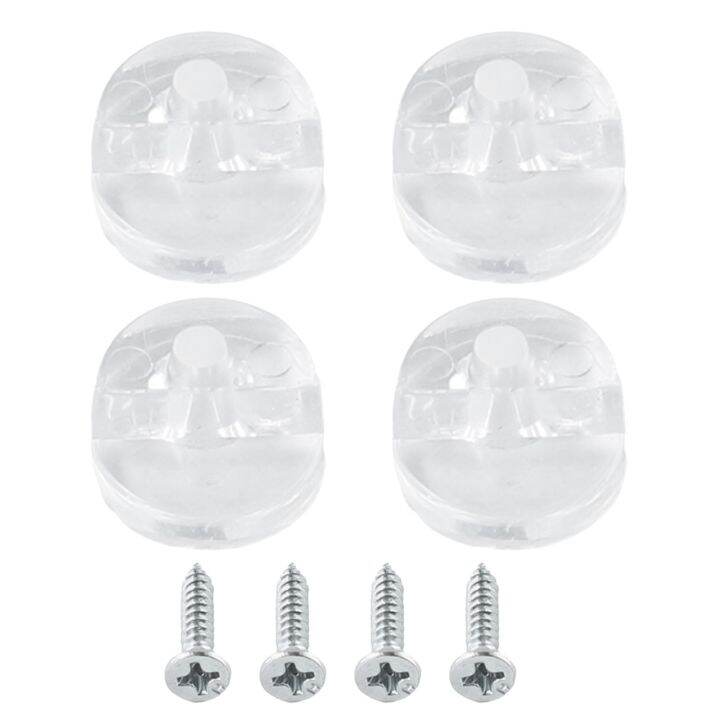 4set Glass Clamp Bathroom Mirror Mounting Clips Wall Mirror Fixing Kit