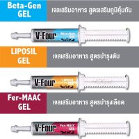 รับประกันของแท้ V-Four เจลวิตามินเสริมสุขภาพสัตว์เลี้ยง กระตุ้นภูมิ บำรุงเลือด บำรุงตับ ปริมาณ 21 กรัม