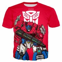 Kids Summer Transformation Robot 3d Print Boys T-Shirts Kids Autobots Tees Children Summer Short Tops