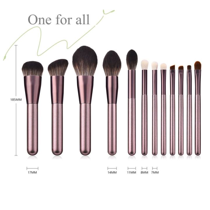 พร้อมส่ง-แปรงแต่งหน้า-h15-brush-set-เซต12ชิ้น-พร้อมกระเป๋า-แปรงปัดแก้ม-แปรงไฮไลท์-แปลงแต่งหน้า-make-up-brush-fancy-สีแปรงคลาสสิคมากๆ