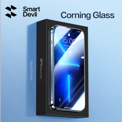 SmartDevil Corning Glass Screen Protector ฟิล์มกระจก iPhone 14 Pro Max 13 Pro Max 14 Plus 13 Pro 13 12 Pro Max Max Tempered Glass Film การครอบคลุมหน้าจอเต็มรูปแบบ Clear HD Anti-Fingerprint