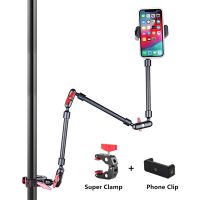 Top Camera Magic Arm with Phone Clip Super Clamp Bracket for Smartphone Action Camera Gopro Clamp Mount Tablet Webcam Studio Kit