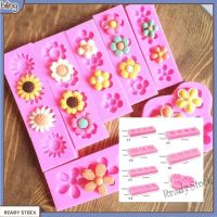 【Ready Stock】 ◐ C14 [biling] Cute Flower Silicone Cake Decor Mold Fondant Chocolate Clay Soap DIY Mould Tool