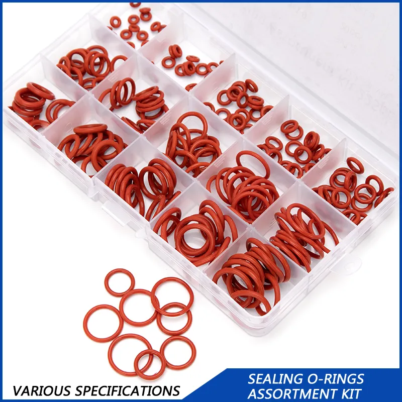 225pcs Box Oring Sets Durable Different Sizes Sealing O Ring Replacement Kit Red Silicone Vmq O Rings O Ring Set Gasket Set Lazada Ph