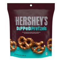 Hersheys Dipped Pretzels - Chocolate  240 g. BBF 31/01/24 สินค้า USA