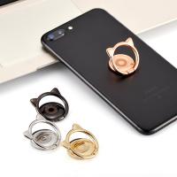 New Cute Cat Finger Ring Holder For Phone For Magnetic Car Mount Metal Cell Phone Finger Holder Bracket Anti Slip Ring Grip