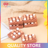 [Eleanor] 6pcs 1:12 dollhouse Miniature eggs ครัวอาหารรุ่น KITCHEN Decor