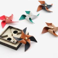 Creative Windmill Making Mould Leather Cutting Die DIY Handcraft Leather Template Ornaments Handmade Wooden Punching Stencil