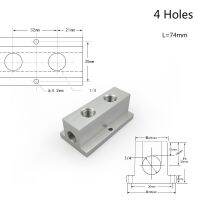 Pneumatic Manifold Block 4-9 Holes Solid Aluminum Alloy Quick Connector Hose Plug Socket Base Pneumatic Socket Female Thread Pipe Fittings Accessories