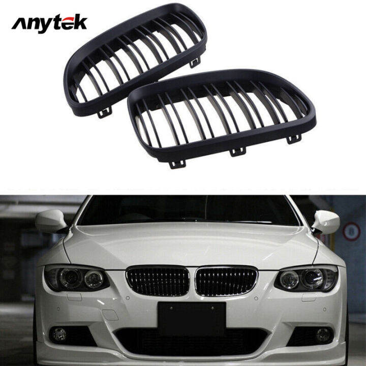 【New product】1 Pair Front Kidney Grilles Double Line Grill Compatible ...