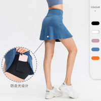 2021Women 2 in 1 Sports Shorts Tennis Skirt Gym Short Dance Skirt Running Fitness Yoga Shorts Pant Skirt Anti Exposure Custom Logo