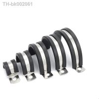 ۩♞ Free Shipping 2Pcs 8-50MM 304 Stainless Steel Rubber Lined U Clips Cable Mounting Hose Pipe Clamp Mikalor