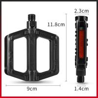 Double-sided Anti-skid Bicycle Pedals Sturdiness Cutout Design Mountain Road Bike Pedals Sealed Bearing Pedal Reflective Sequins