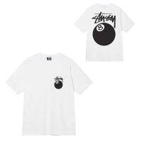 2023 FOR℗☇☽ Popular logo Stussy stu west billiards printing heavy cotton 100 short-sleeved summer trend with the men and women T-shirt