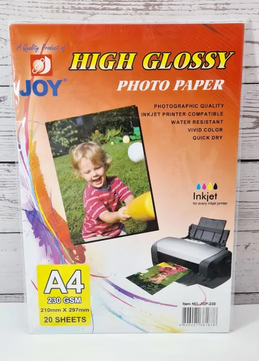 Joy High Glossy Photo Paper 230gsm 20sheets/pack | Lazada PH