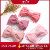 Seasonal Simple Pure Color Imitation Cashmere Bow Children 39;s Hair Band Rabbit Plush Baby Headband Headdress Girl