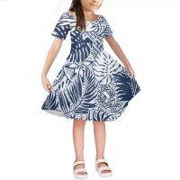 Girl Plus Size Kids Clothes Wholesale Party Polynesian Tribal Design Summer Girls Dress For Little Girl Clothes Boutique