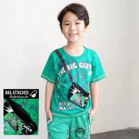 Marvel Boy T-shirt (with bag) - เสื้อยืดเด็กผู้ชายลายมาร์เวล เสื้อติดกระเป๋า สินค้าลิขสิทธ์แท้100% characters studio